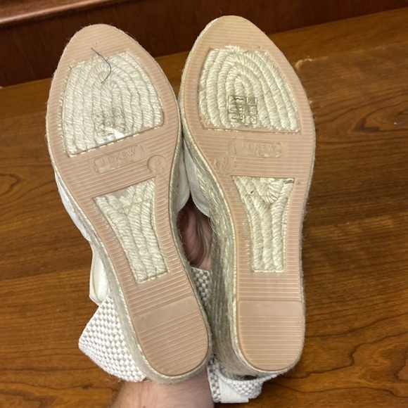 J Crew Made-in-Spain lace-up high-heel espadrilles BT395 - Picture 7 of 8